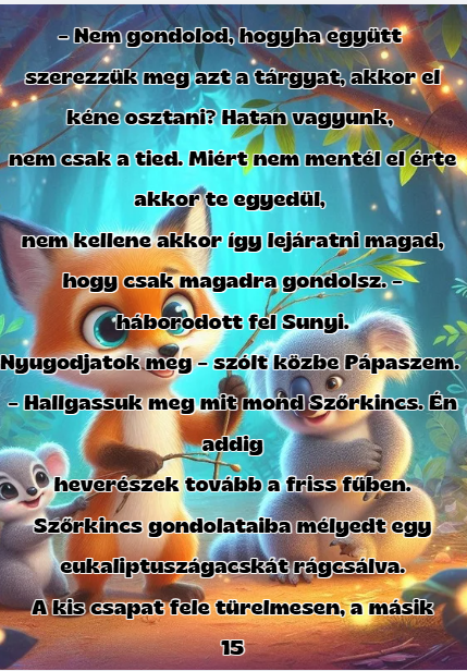 Kalandok a Smaragd erdőben – 1. kötet, illusztrált belső oldal