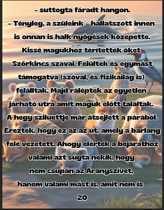 Kalandok a Smaragd erdőben – 3. kötet, belső oldal: a csapat a tóparton