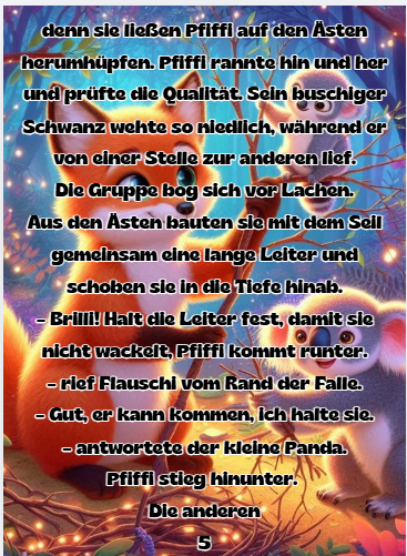 Abenteuer im Smaragdwald – Band 2, Innenseite