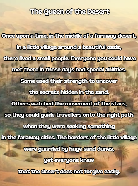 The Queen of the Desert – illustrated storybook